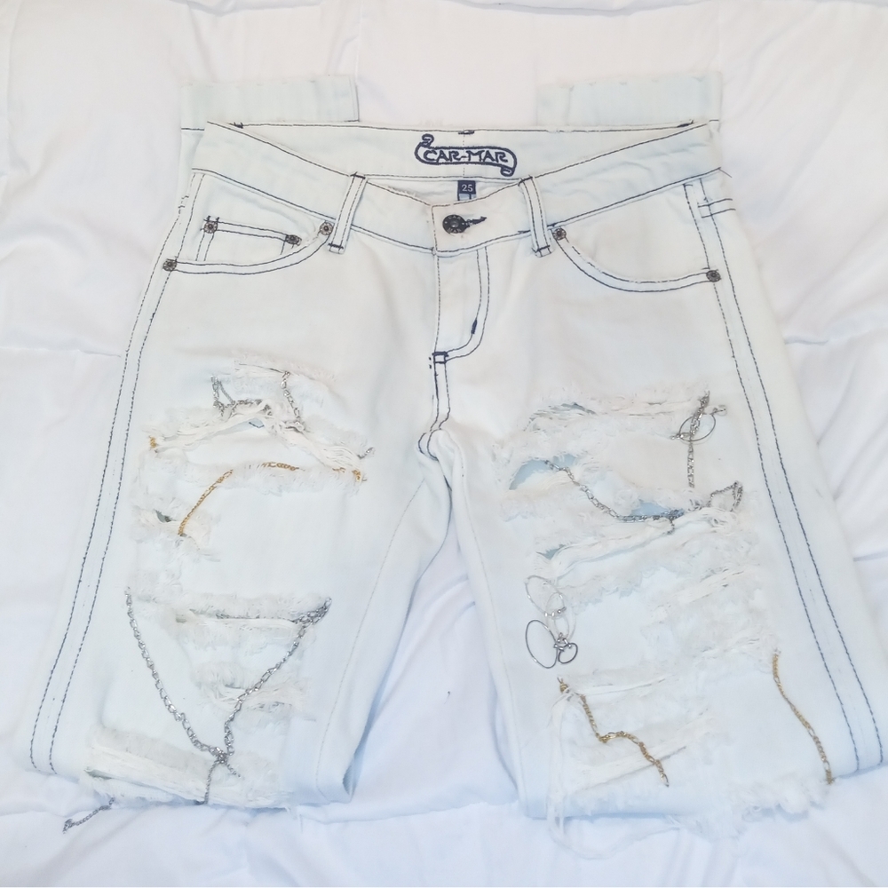 Carmar Ripped Chain Jeans - Picture 2 of 6
